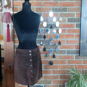 💼 GAP Brown Suede Skirt